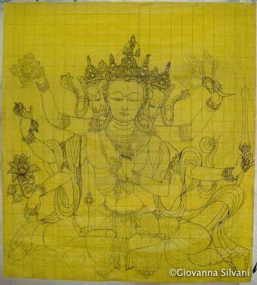 buddha Vorzeichnung